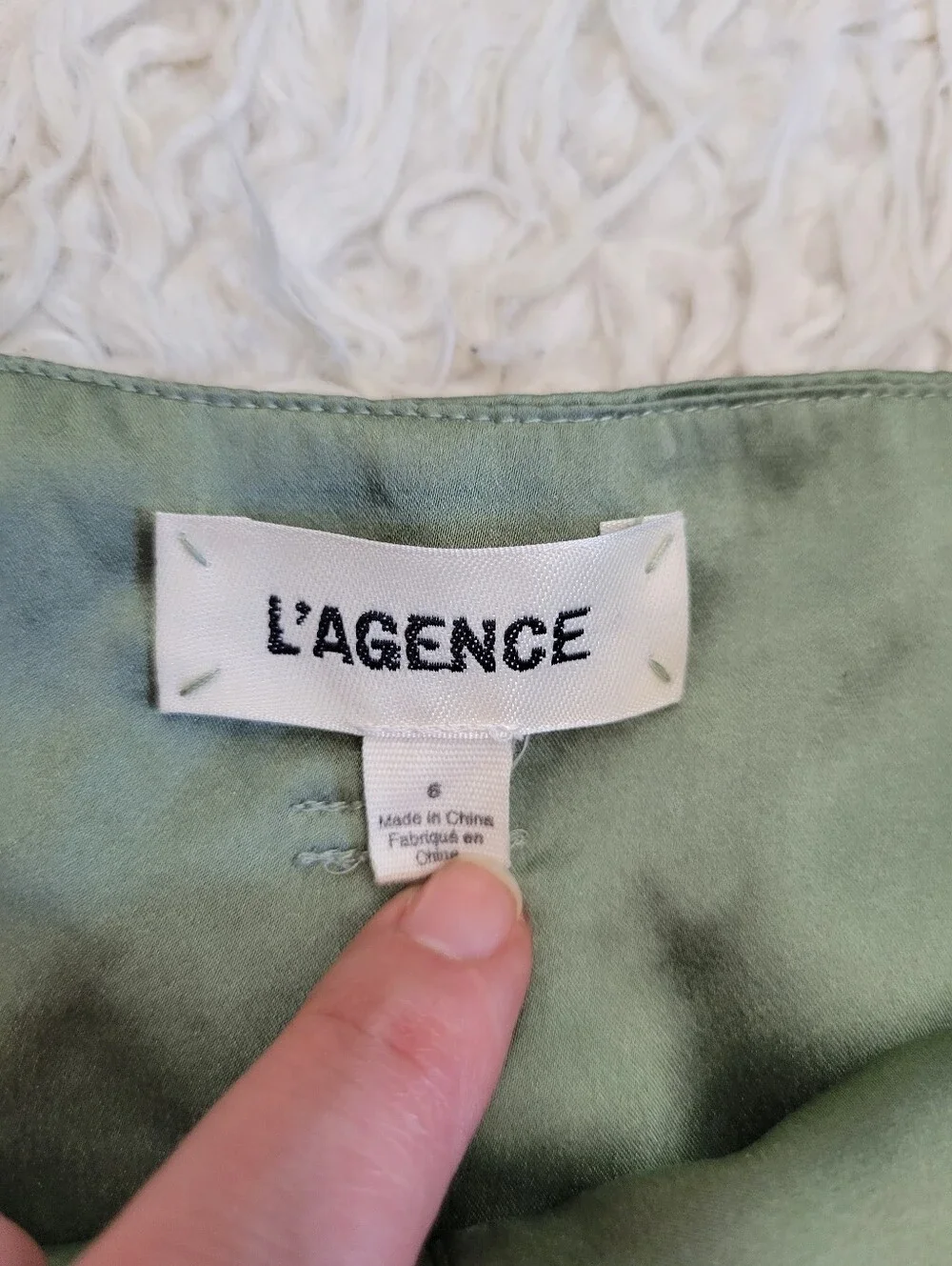 Silk Pants L'agence Womens Roxy Silk Paperbag Cargo Pant Green Sz 6
